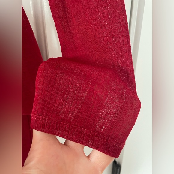 Zara sheer red dress size S - Picture 5 of 6